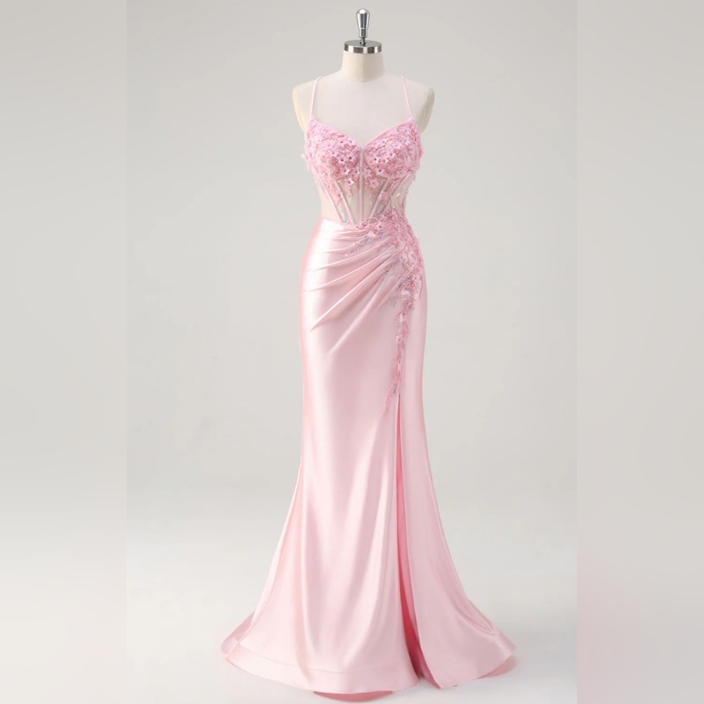 Zapata's Pink Mermaid Style Prom Dress, NEW Size 10